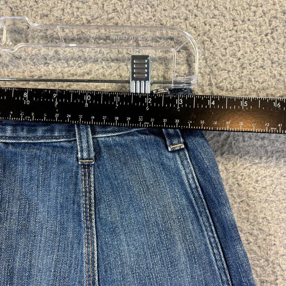 Abercrombie & Fitch Denim Mini Skirt 4 Y2k Preppy Sexy Mall girl Button Front - Picture 4 of 6